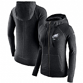 Women's Philadelphia Eagles Nike Gym Vintage Full Zip Hoodie Black,baseball caps,new era cap wholesale,wholesale hats
